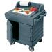 Cambro KWS40191 40 9/16" Mobile Serving Counter w/ Cabinet & Polyethylene Top, Granite Gray