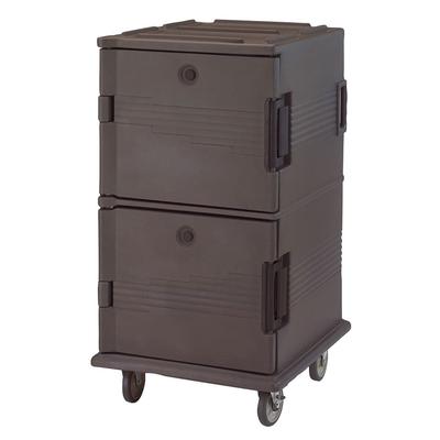 Cambro UPC1600SP194 Ultra Camcart Insulated Food Carrier w/ (24) Pan Capacity, Granite Sand, Security Package, Brown