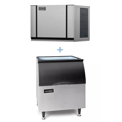 Ice-O-Matic CIM0330HA/B40PS 313 lb Elevation Series Half Cube Commercial Ice Machine w/ Bin - 344 lb Storage, Air Cooled, 115v, 115 V