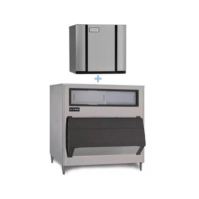 Ice-O-Matic CIM1446HW/B1300-48 1560 lb Elevation Series Half Cube Commercial Ice Machine w/ Bin - 1320 lb Storage, Water Cooled, 208-230v, 1,560 lb Daily Production, Stainless Steel Bin