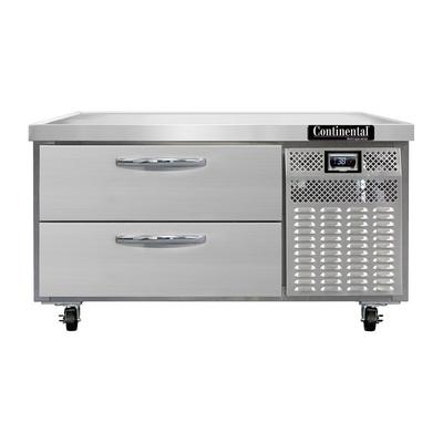 Continental D48GN 48" Chef Base w/ (2) Drawers - 115v, Silver