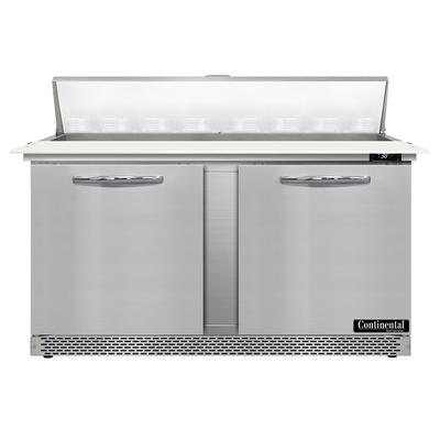 Continental D60N16C-FB 60" Designer Line Sandwich/Salad Prep Table w/ Refrigerated Base, 115v, Stainless Steel