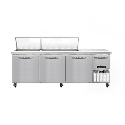 Continental RA93N30M 93" Pizza Prep Table w/ Refrigerated Base, 115v, Stainless Steel