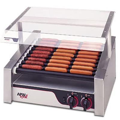 APW HRS-31 30 Hot Dog Roller Grill - Flat Top, 120v, Stainless Steel