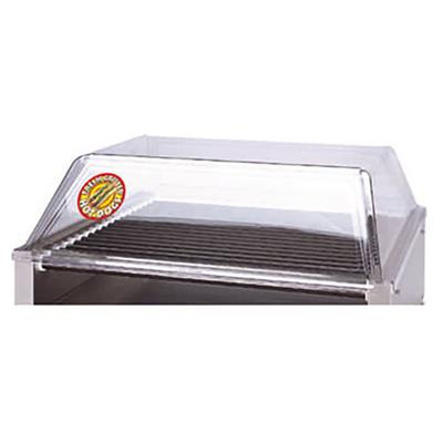 APW SG-50 Sneeze Guard, Sloped Front Design, For Hot Dog Grills Approx 36 x 20 in, Removable Door, Clear