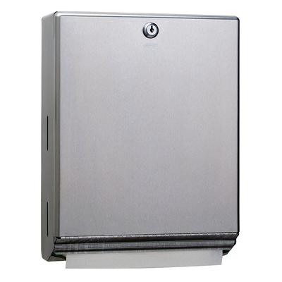 Bobrick B-262 Surface Mount Paper Towel Dispenser w/ 400 C Fold Capacity, Stainless, Silver