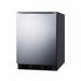 Summit FF7BKSSHH 23 5/8" W Undercounter Refrigerator w/ (1) Section & (1) Door, 115v, Silver