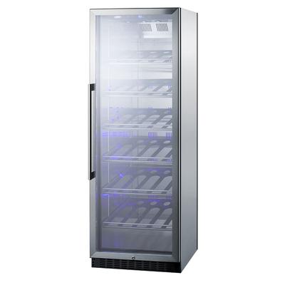 Summit SCR1401CHCSS 24" 1 Section Commercial Wine Cooler w/ (1) Zone - 35 Bottle Capacity, 115v, Silver