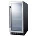Summit SCR1536BG 14 3/4" W Undercounter Refrigerator w/ (1) Section & (1) Door, 115v, 3 Shelves, Silver
