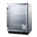 Summit SCR610BLCHCSS 24" 1 Section Commercial Wine Cooler w/ (1) Zone - 20 Bottle Capacity, 115v, Silver