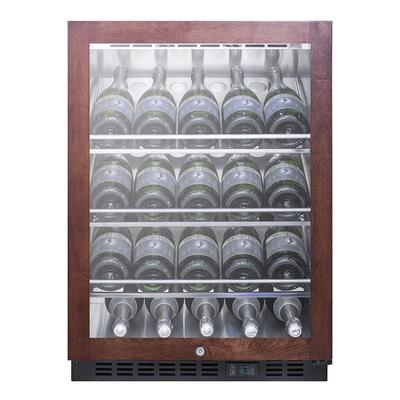 Summit SCR610BLCHPNR 24" 1 Section Commercial Wine Cooler w/ (1) Zone - 20 Bottle Capacity, 115v, Stainless Steel