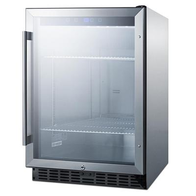 Summit SCR611GLOS 23 5/8" W Undercounter Refrigerator w/ 1 Section & 1 Door, 115v, Stainless Steel