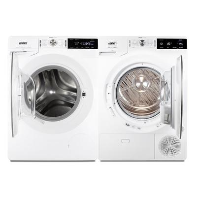 Summit SLS24W4P Front Load Stackable Washer/Dryer Combo - 4 Prong Plug, White, 220v/1ph