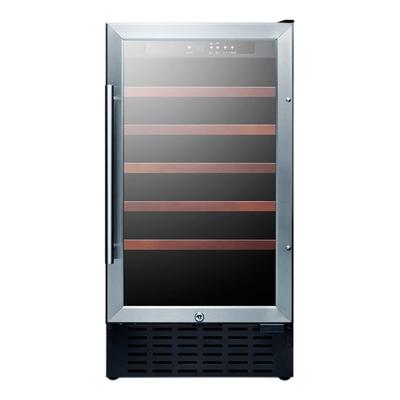 Summit SWC1840B 17 3/4" 1 Section Commercial Wine Cooler w/ (1) Zone - 34 Bottle Capacity, 115v, Silver