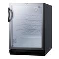 Summit SWC6GBLBIADA 24" 1 Section Commercial Wine Cooler w/ (1) Zone, 36 Bottle Capacity, 115v, Black