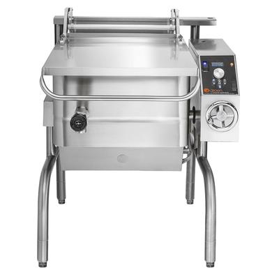 Groen BPM-15GA 15 gal. Tilt Skillet - Open Leg Base, Polished Pan, Measurement Marks, Liquid Propane, Stainless Steel, Gas Type: LP