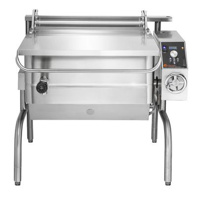 Groen BPM-40GC 40 gal. Tilt Skillet - Open Leg Base, Polished Pan, Measurement Marks, Liquid Propane, Stainless Steel, Gas Type: LP