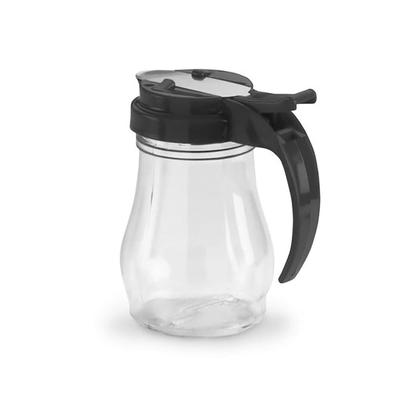 Vollrath 1606-06 7 oz Dripcut Teardrop Dripcut Server - Polycarbonate, Black Plastic Top, Clear