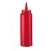 Vollrath 2808-02 Traex 8 oz Squeeze Dispenser - Red Cap, Red