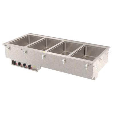 Vollrath 3640771 Drop-In Hot Food Well w/ (4) Full Size Pan Capacity, 208 240v/1ph, Stainless Steel