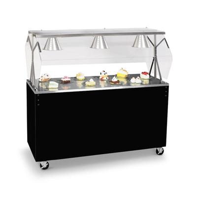 Vollrath 3876146 46" Mobile Food Bar w/ Enclosed Base & Stainless Top - Cherry Woodgrain, 120v, Brown