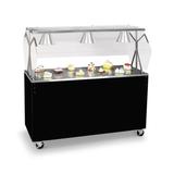 Vollrath 3876346 46" Mobile Food Bar w/ Cabinet & Stainless Top - Cherry Woodgrain, 120v, Brown