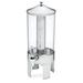 Vollrath 46285 New York / New York 2 gal Beverage Dispenser w/ Ice Tube - Plastic Container, Stainless Base, Chrome, Silver