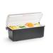 Vollrath 4741-06 Kondi-Keeper (4) Compartment Bar Garnish Tray - Domed Lid, Black