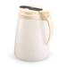 Vollrath 4748-18 48 oz Dripcut Cylindrical Dripcut Server - White Polyethylene, Almond Plastic Top