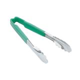 Vollrath 4790970 9 1/2"L Stainless Steel Utility Tongs - Green