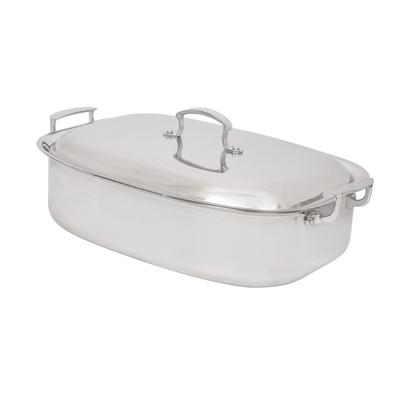 Vollrath 49431 7 qt Miramar Display Cookware French Oven - Stainless Steel, Induction Ready, Silver