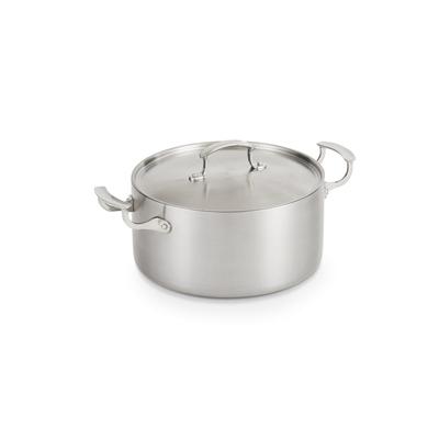 Vollrath 49441 7 qt Miramar Display Cookware Casserole - Stainless Steel, Induction Ready, 7 Quart, 3 Ply, Silver