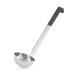 Vollrath 4981220 12 oz Jacob's Pride Collection Ladle - Stainless Steel, Black Kool-Touch Handle, 12 Ounce, Black Handle, Silver