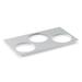 Vollrath 72228 Adaptor Plate - (3)6 1/2" Inset Holes, Stainless, Stainless Steel