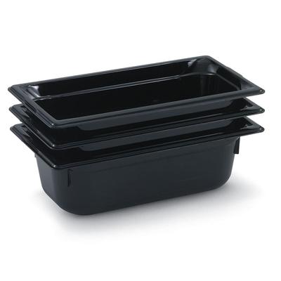 Vollrath 8036420 6"D Third Size Food Pan, Black
