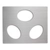 Vollrath 8250114 Miramar Double-Well Template - (3) Small Oval Pans, Stainless