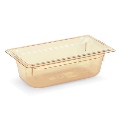 Vollrath 9038410 8"D Third Size High Temp Food Pan, Amber