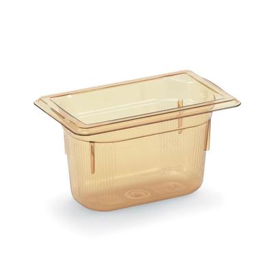 Vollrath 9092410 2 1/2"D Ninth Size High Temp Food Pan, Amber