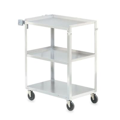 Vollrath 97125 3 Level Stainless Utility Cart w/ 400 lb Capacity, Raised Ledges, Silver