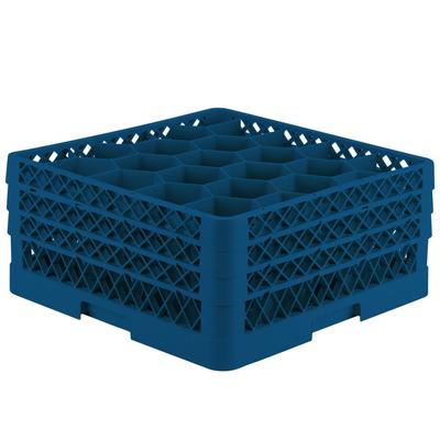 Vollrath TR11GGG Rack Max Glass Rack w/ (20) Compartments - (3) Extenders, Royal Blue