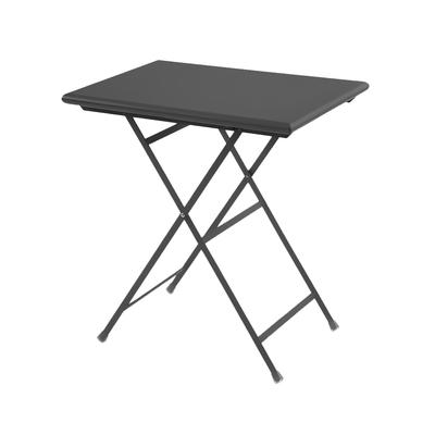 emu 334 AIRON 28" Rectangular Folding Table w/ Antique Iron Steel Top, 29 1/2"H, Solid Top