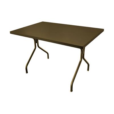emu E837 (41) Rectangular Indoor/Outdoor ADA Table - 48" x 32", Steel, Antique Bronze, Solid Steel Top