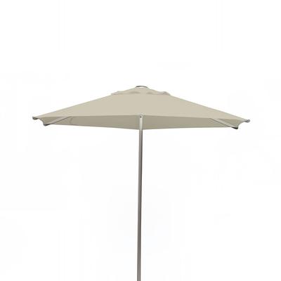 emu 986 8 1/2 ft Hexagon Top Shade Umbrella - Black Fabric, Aluminum Pole