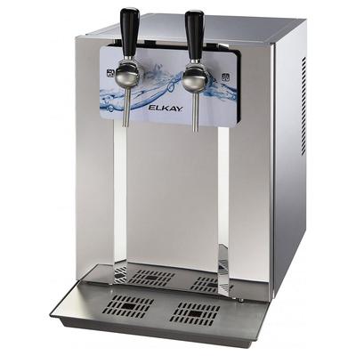Elkay DSBCF180K Countertop Chilled Water Dispenser w/ (2) Taps - Stainless Steel, 115v, Chilled/Sparkling