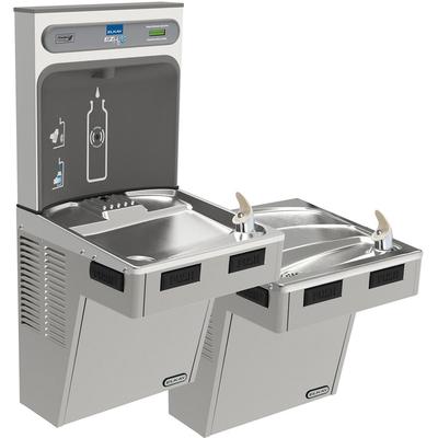 Elkay EMABFTL8WSLK Bi Level Drinking Fountain w/ Bottle Filler - Refrigerated, Light Gray