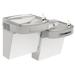 Elkay EZOSTL8SC Wall Mount Bi Level Hands Free Drinking Fountain - Non Filtered, Refrigerated, Stainless, Silver