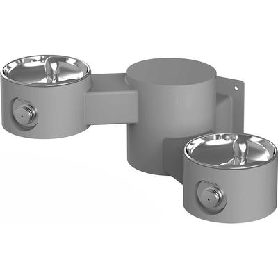 Elkay LK4406GRY Outdoor Bi Level Drinking Fountain - Non Refrigerated, Gray