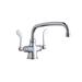 Elkay LK500AT10T4 Deck Mount Double Pantry Faucet w/ 10" Swing Spout & 4" Wrist Blade Handles, Chrome