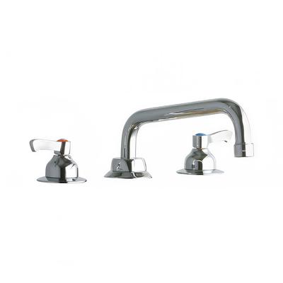 Elkay LK800TS08L2 Deck Mount Faucet w/ 8" Tube Spout & 2" Wrist Blade Handles - 8" Centers