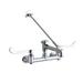 Elkay LK940BP07T6H Splash Mount Faucet w/ 7" Polished Bucket Hook Spout & 6" Wrist Blade Handles - 8" Centers